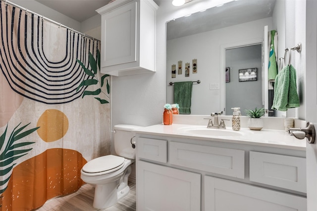 8480 Kincaid Ln, Frisco, TX 75036 - full bath featuring vanity, toilet, and a shower with shower curtain
