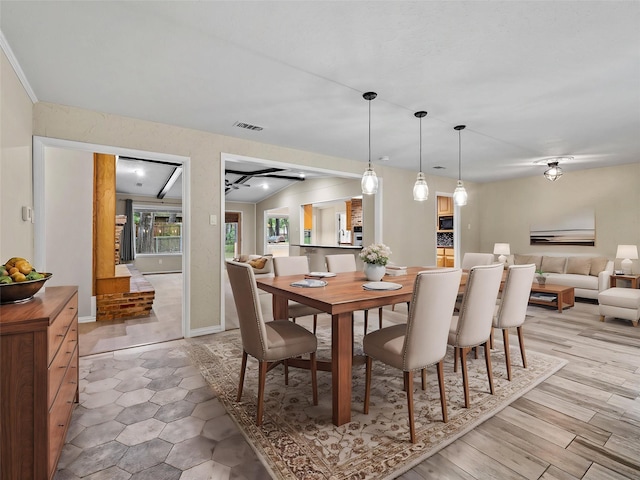 2345 Ravenwood Dr, Grand Prairie, TX 75050 - dining room with visible vents
