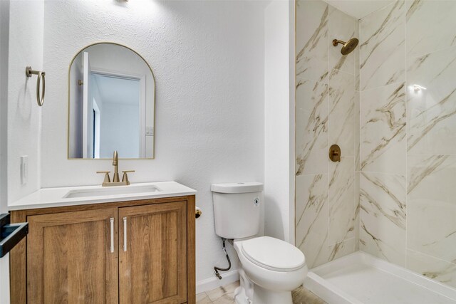 6401 Gate Ridge Cir, Garland, TX 75043 - full bath featuring vanity, baseboards, toilet, and a shower stall