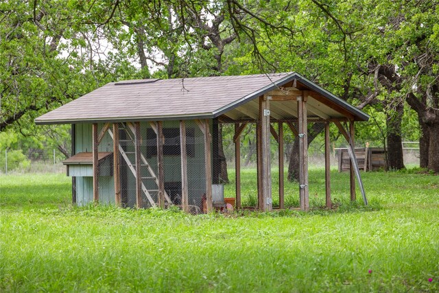 surrounding community featuring exterior structure and an outdoor structure