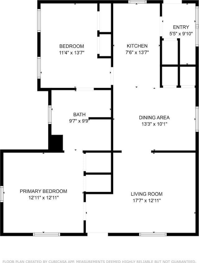1227 W Walker St, Denison, TX 75020 - floor plan