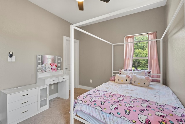 408 Bethlehem St, Terrell, TX 75160 - bedroom with light carpet and a ceiling fan