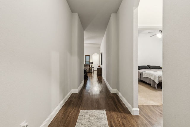 417 Highmeadow Dr, Aubrey, TX 76227 - hallway featuring baseboards and wood finished floors