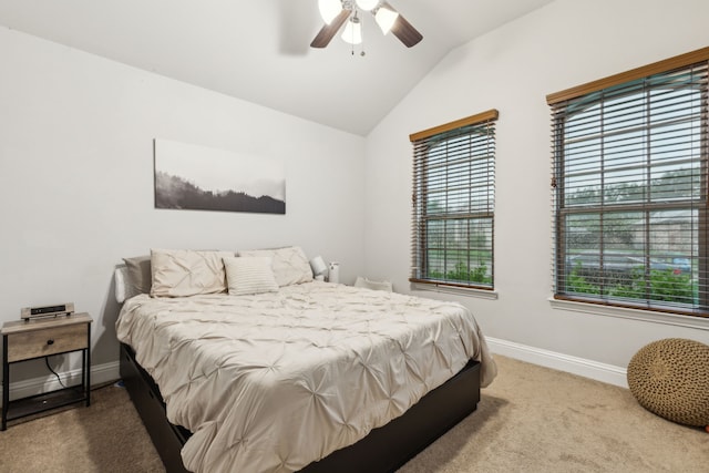 417 Highmeadow Dr, Aubrey, TX 76227 - carpeted bedroom with baseboards, lofted ceiling, and multiple windows