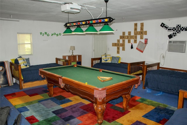 6928 Scott St, Eustace, TX 75124 - rec room with billiards and a wall unit AC