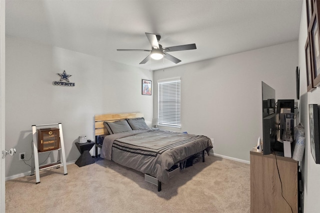 1421 Avalon Ct, Celina, TX 75009 - bedroom featuring light colored carpet, baseboards, and ceiling fan