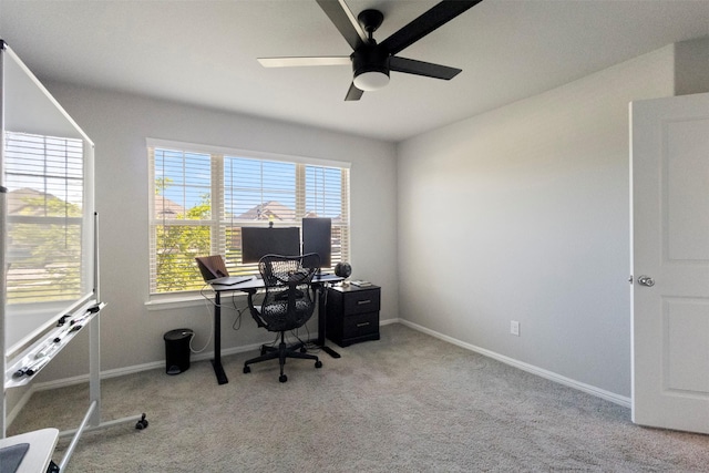 1421 Avalon Ct, Celina, TX 75009 - carpeted office featuring ceiling fan and baseboards