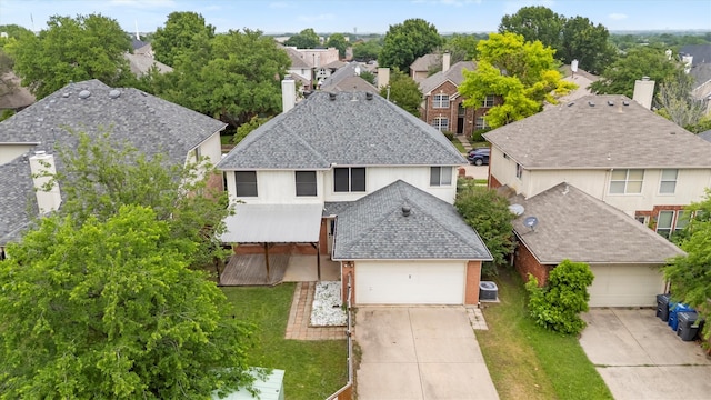 birds eye view of property featuring a residential view