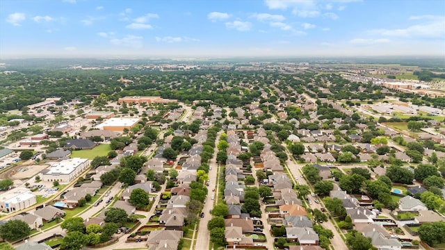 drone / aerial view with a residential view