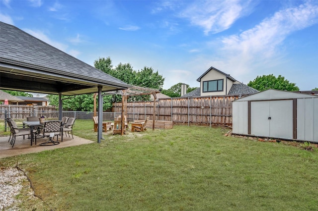 2909 Chisholm Trl, Corinth, TX 76210 - view of yard featuring a patio area and a gazebo