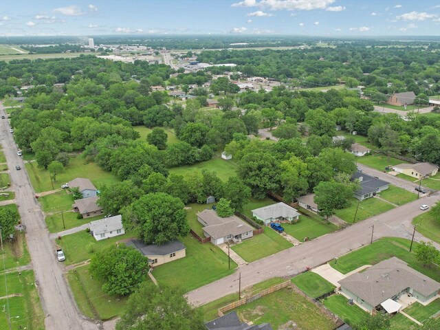 drone / aerial view with a residential view