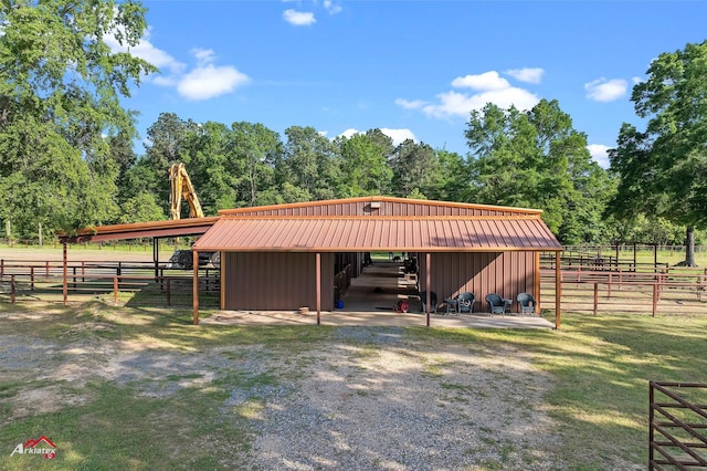 view of horse barn