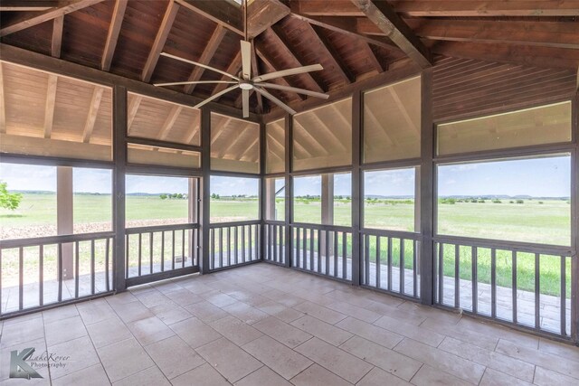 990 County Road 621, Tuscola, TX 79562 - unfurnished sunroom with a ceiling fan