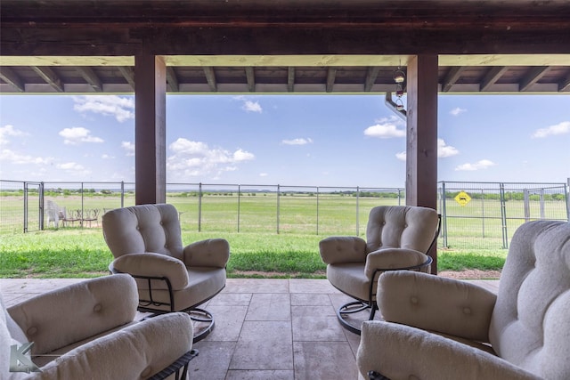 990 County Road 621, Tuscola, TX 79562 - view of patio / terrace with fence and a rural view