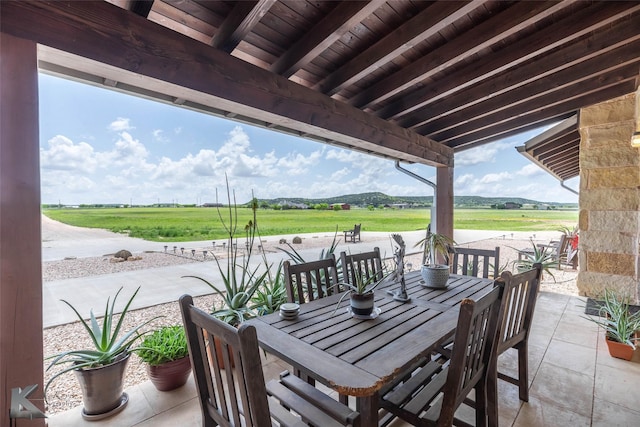 990 County Road 621, Tuscola, TX 79562 - view of patio featuring outdoor dining space and a rural view