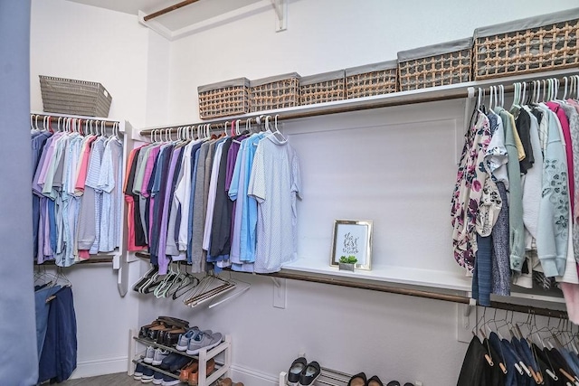 view of walk in closet