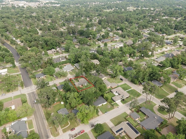 drone / aerial view with a residential view