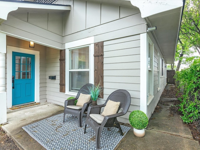 view of patio / terrace featuring fence and cooling unit