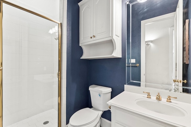 1304 Regency Ct, Southlake, TX 76092 - full bath with a stall shower, toilet, and vanity