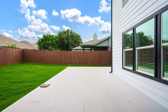 view of patio / terrace featuring a fenced backyard