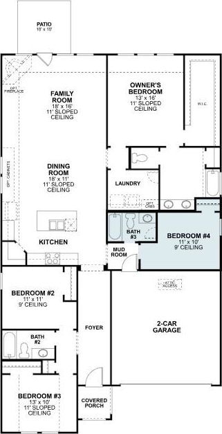 4013 Whisperwood Rd, Denton, TX 76210 - plan
