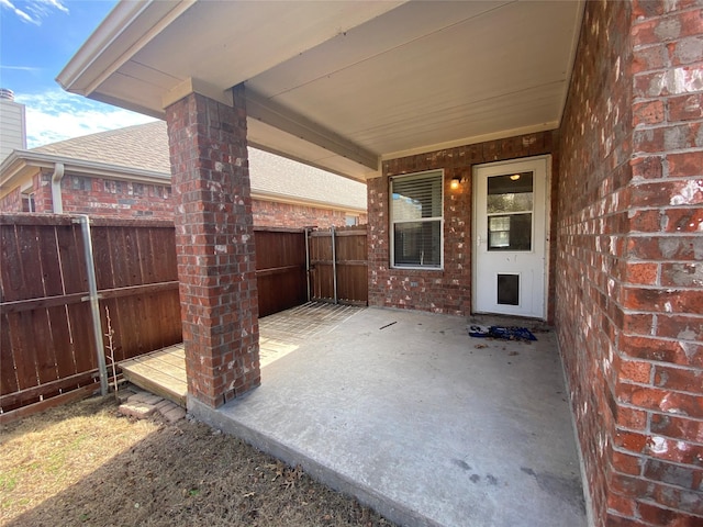 view of patio with fence