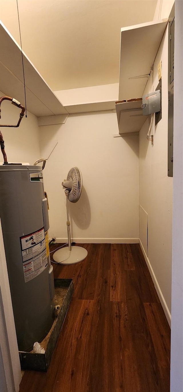 interior space featuring electric water heater