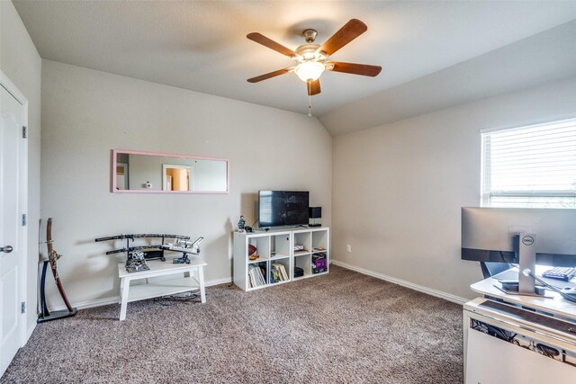 1821 Beacon Beach Way, Wylie, TX 75098 - carpeted home office with a ceiling fan and baseboards