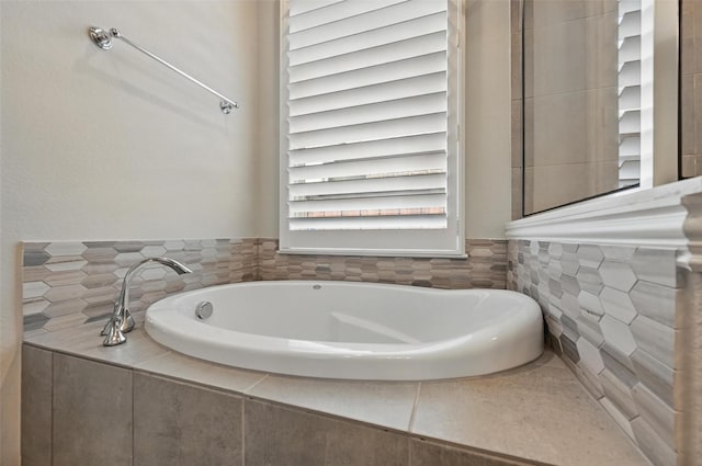 bathroom with a bath