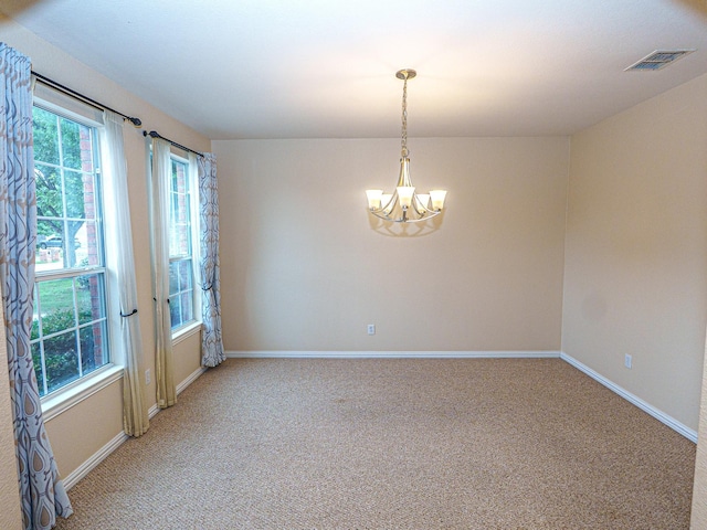 5320 Alta Loma Dr, Fort Worth, TX 76244 - unfurnished room featuring a chandelier and light carpet