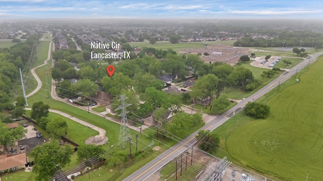 bird's eye view with a residential view