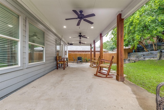 9813 Jericho Ln, Fort Worth, TX 76108 - view of patio with a ceiling fan