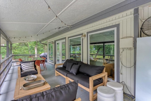 2449 Tanglewood Blvd, Pottsboro, TX 75076 - view of patio / terrace featuring french doors and an outdoor living space