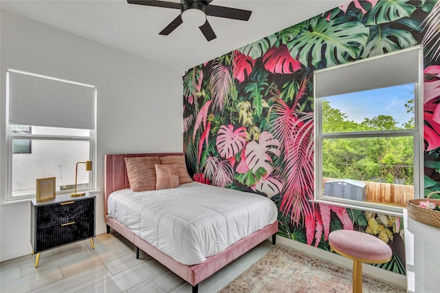 1619 Homeland St, Dallas, TX 75212 - bedroom featuring a ceiling fan