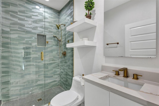 1619 Homeland St, Dallas, TX 75212 - full bath with vanity, toilet, and a shower stall