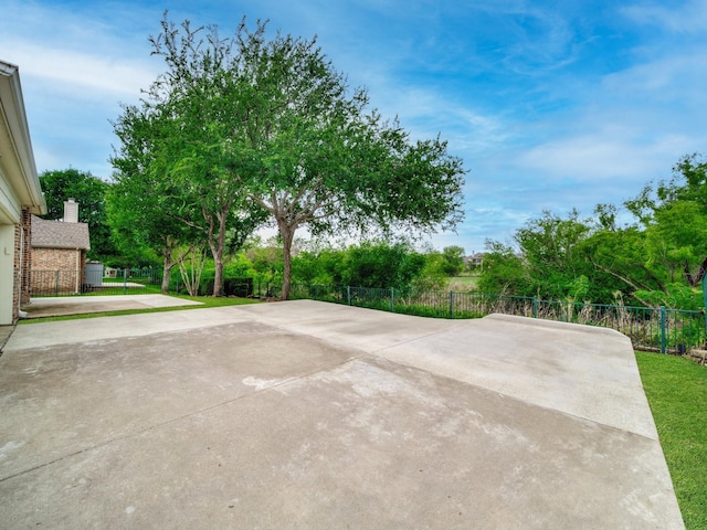 view of patio / terrace featuring fence