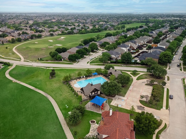 aerial view featuring a residential view
