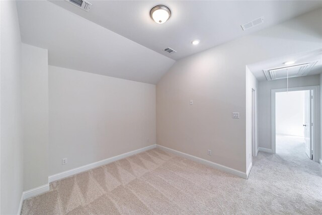 341 Gleneagles Dr, Garland, TX 75040 - bonus room featuring visible vents, attic access, and light carpet