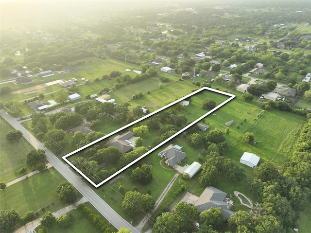 drone / aerial view with a residential view