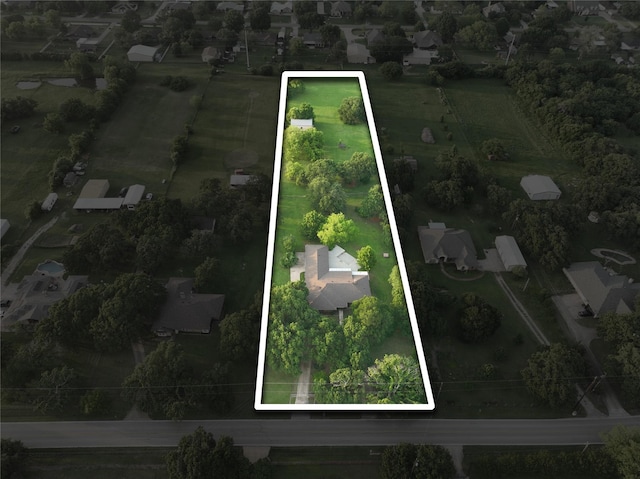 aerial view with a residential view