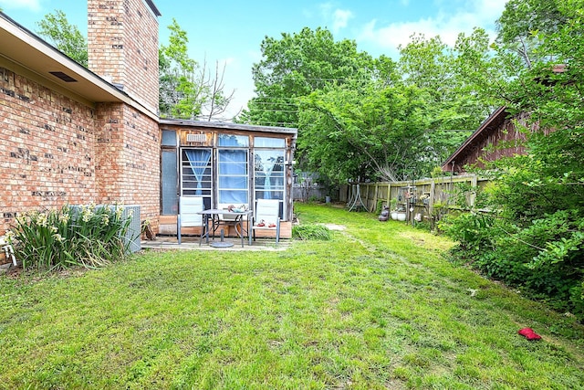 1730 W Hull St, Denison, TX 75020 - view of yard with a fenced backyard and a patio area