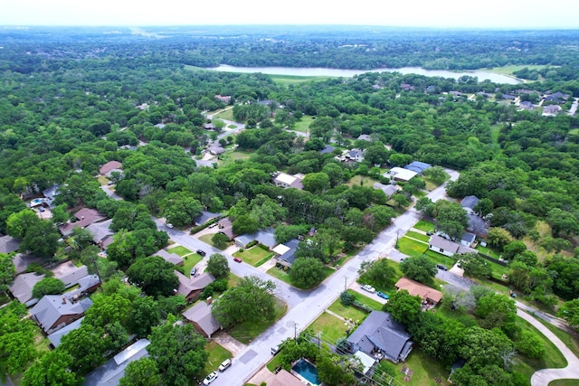 1730 W Hull St, Denison, TX 75020 - bird's eye view featuring a residential view, a view of trees, and a water view