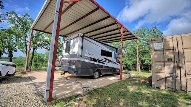view of vehicle parking