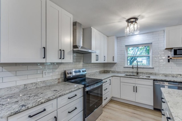 6148 Wrigley Way, Fort Worth, TX 76133 - kitchen with wall chimney range hood, backsplash, stainless steel appliances, and a sink