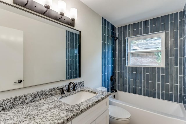 6148 Wrigley Way, Fort Worth, TX 76133 - bathroom with shower / tub combination, toilet, and vanity