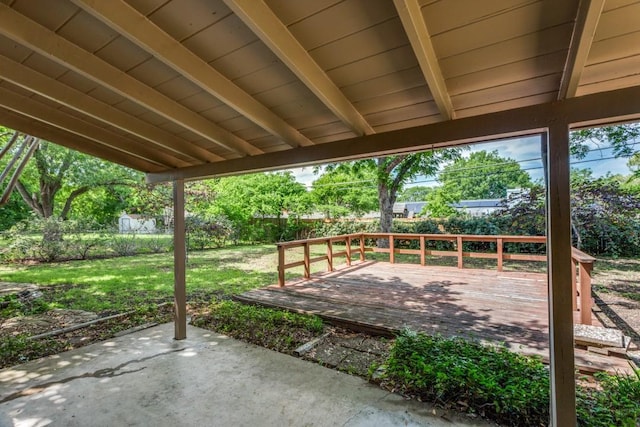 6148 Wrigley Way, Fort Worth, TX 76133 - view of patio / terrace with a fenced backyard and a wooden deck