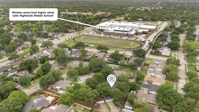 birds eye view of property featuring a residential view