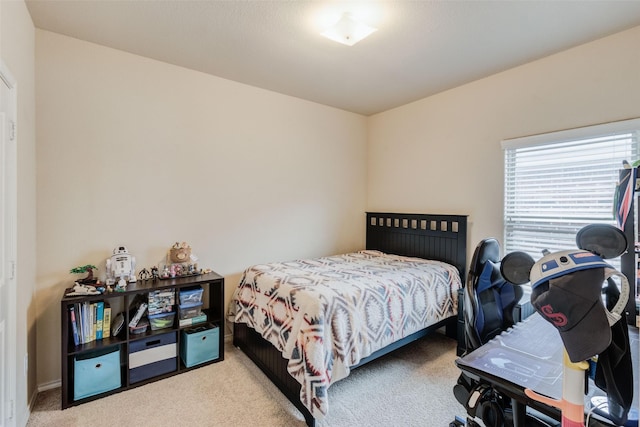 view of carpeted bedroom