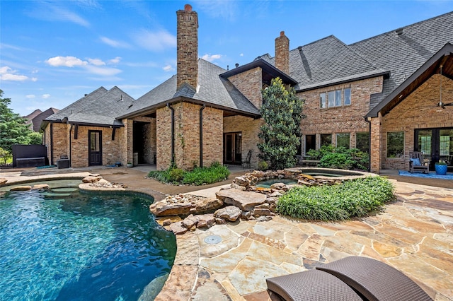 1237 Wales Dr, Mclendon Chisholm, TX 75032 - view of swimming pool featuring a patio area and a pool with connected hot tub