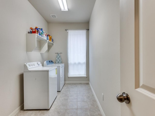 5517 Grove Cove Dr, Mckinney, TX 75071 - laundry area featuring baseboards, visible vents, laundry area, and washer and dryer